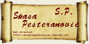 Spasa Pešteranović vizit kartica